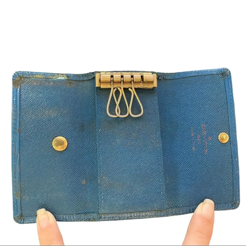 Louis Vuitton Blue Epi Leather Key Holder